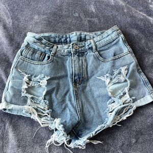 Distressed Denim Women's Shorts